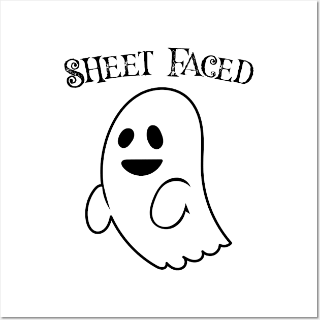 Sheet Faced Halloween Design Wall Art by RJCatch